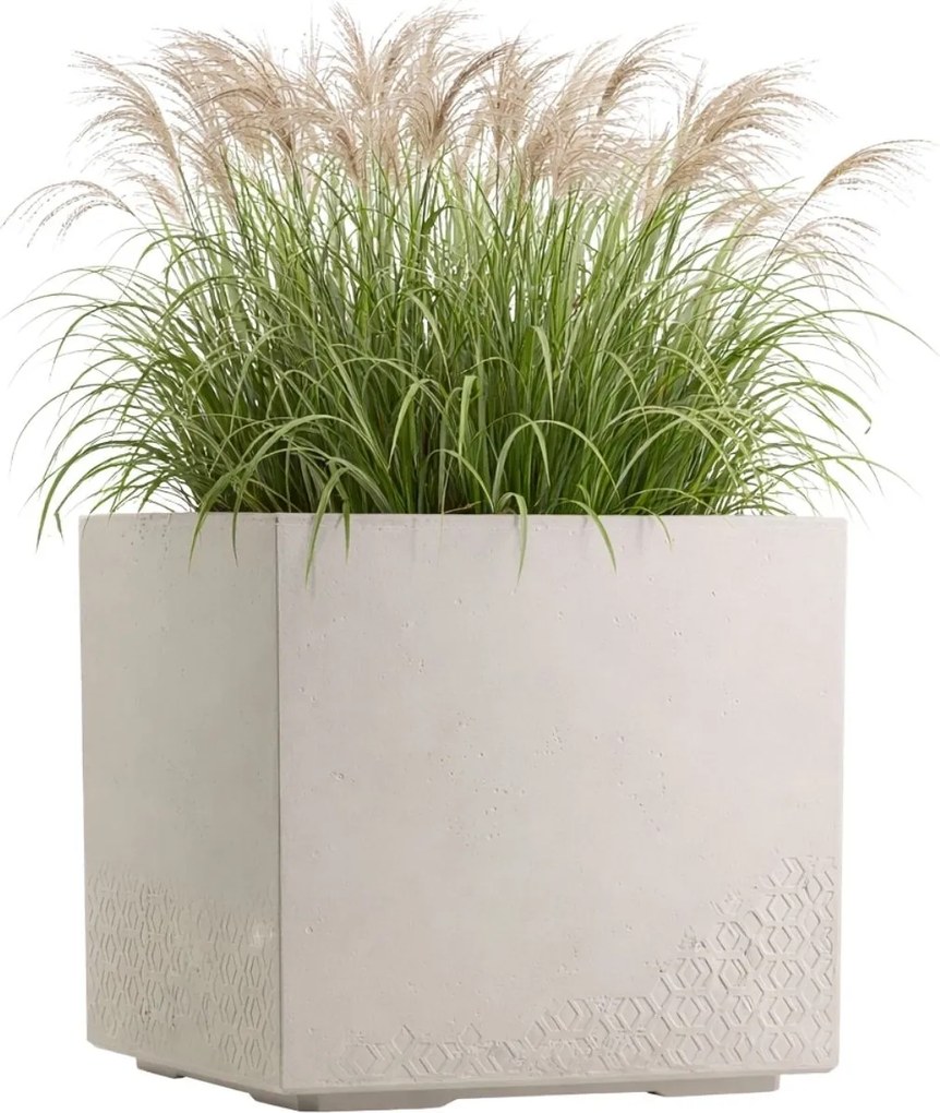 Sada 2 ks květináčů BETONIQUE 40x40/60x40 cm béžová