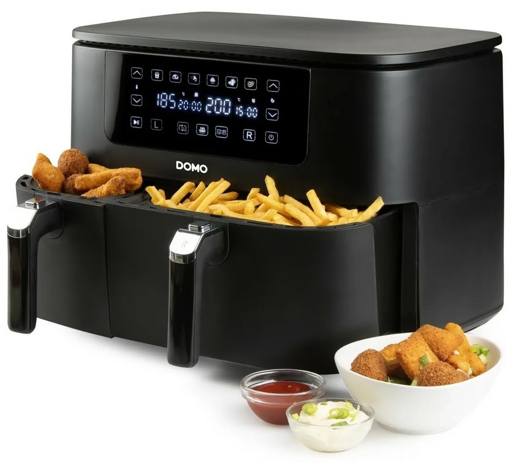DOMO DO546FR digitálna dvojitá teplovzdušnáfritéza, 3+6 l