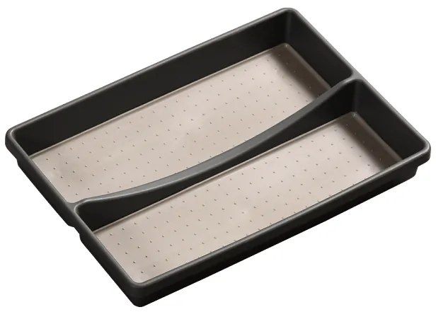 Organizér do zásuvky, sivý, protišmykový, s priehradkou GREY 33 x 23 cm