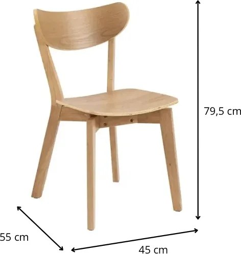 Jedálenský set Roxby dub prírodný