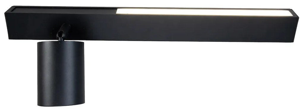 EUlight Nástenné svietidlo Magnet Left, 1x čierne kovové tienidlo + 1x LED 5W, b