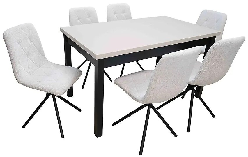 Jedálenská zostava1+6 Suzan kašmír/čierna