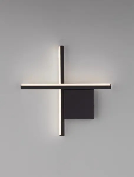 Dizajnové nástenné svietidlo Cross 30 čierna