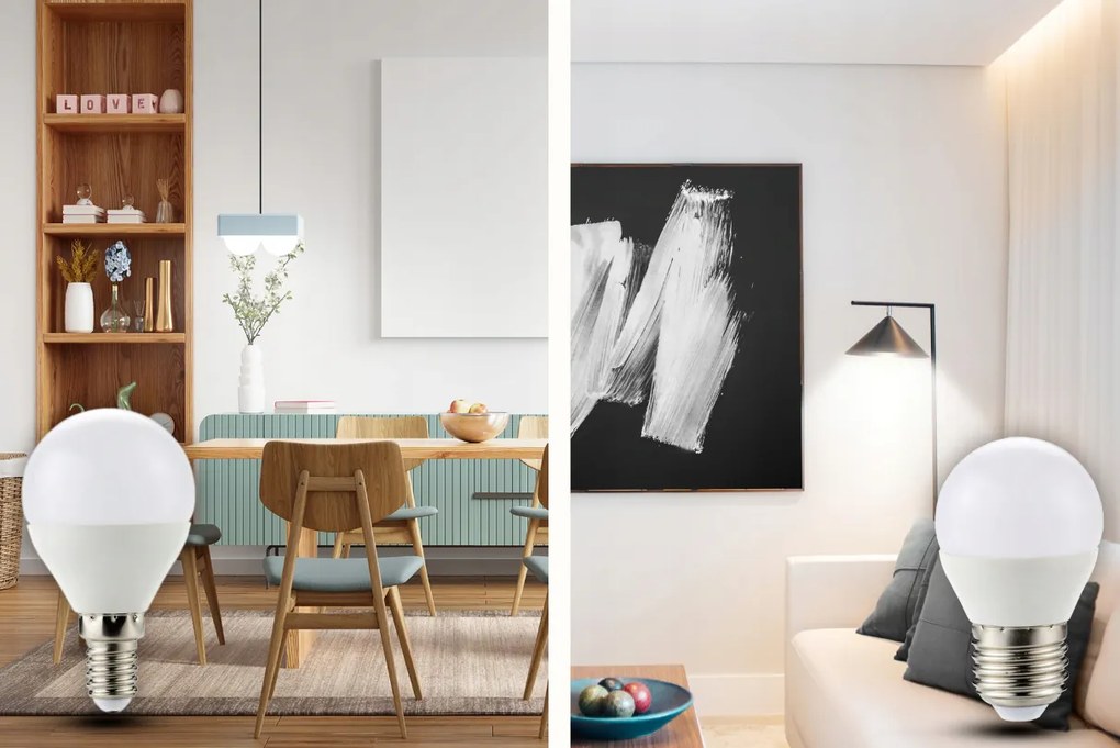 SADA 10x LED žiarovka E14 8W 700lm G45 - neutrálna biela