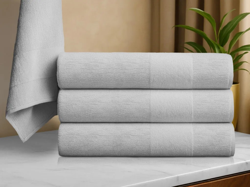 Osuška CARRARA 70x140 cm svetlosivá, 100% bavlna
