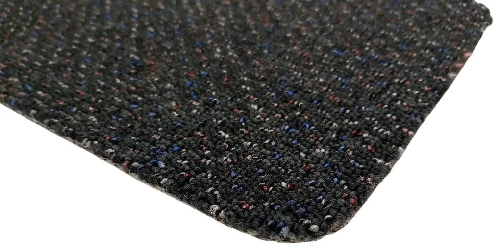 Timzo, Koberec metráž New Techno 3528 antracit, na mieru, šíře 4m,5m, čierna, ab (mriežka), chodba / predsieň