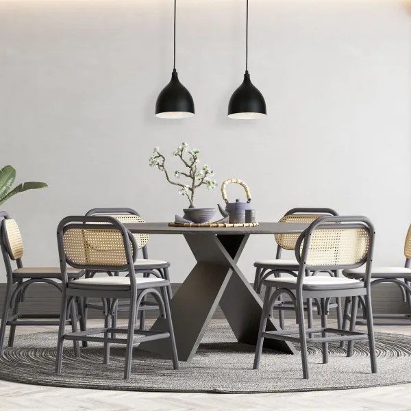 Luster na lanku NOAK 2xE27/15W/230V čierna