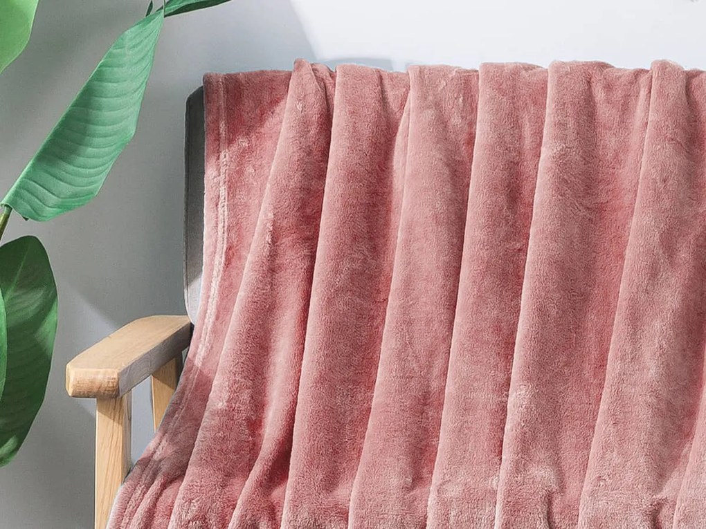 XPOSE® Detská mikroplyšová deka Exclusive - staroružová 130x180 cm