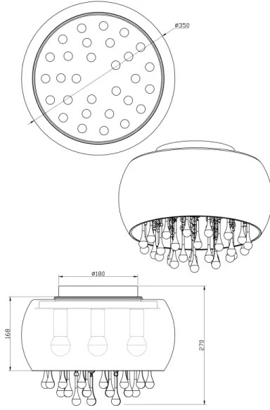 Globo 15809D - Stropné svietidlo KALLA 5xE14/25W/230V