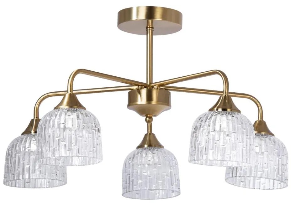 Luster na tyči 5xE14/60W/230V zlatá