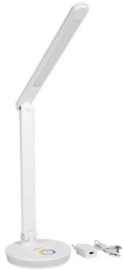 Stolná lampa Platinet 12 W, RGB osvetlenie + USB, biela