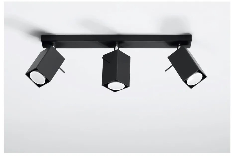 Čierne stropné svietidlo Sollux Toscana