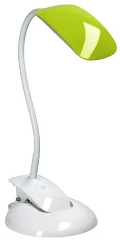 SOLIGHT LED stmievateľná stolná lampa s klipom, 5 W, denná biela, 3 farebné kryty