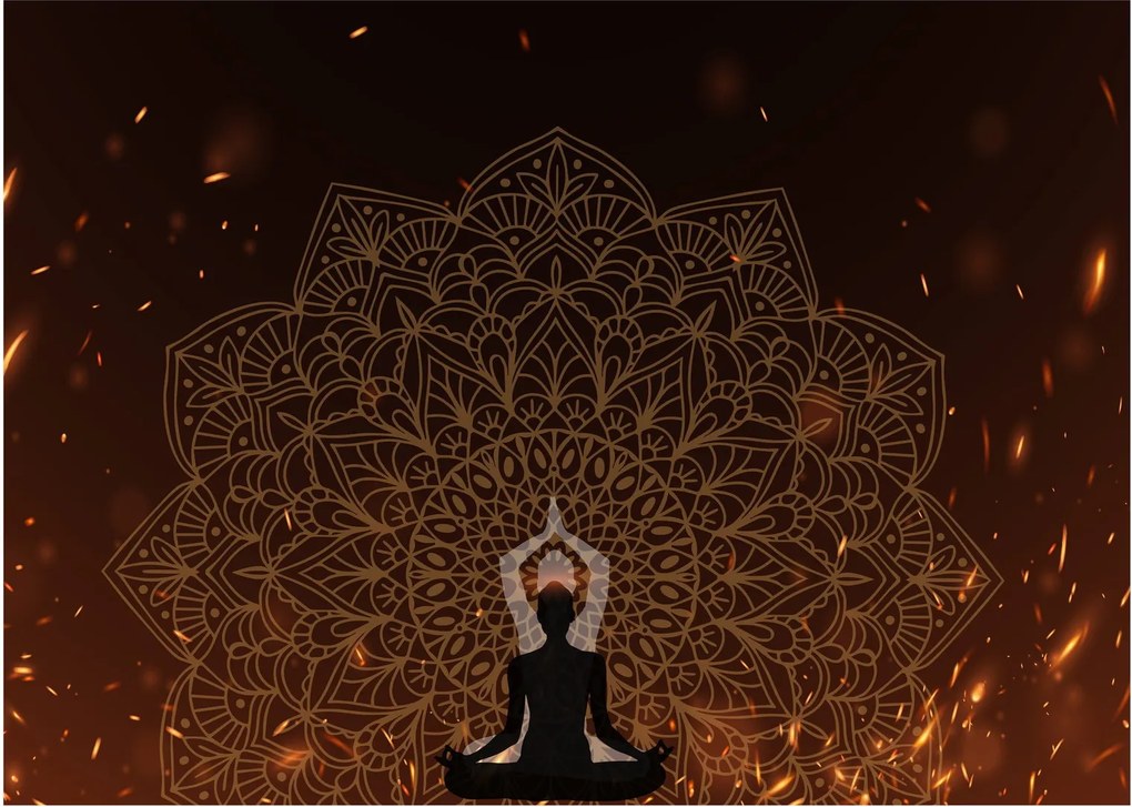 Sklenený obraz - Meditácia (70x50 cm)