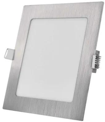 EMOS LED vstavané svietidlo NEXXO, štvorcové, strieborné, 12,5W, 17,5x17,5cm, teplá biela-studená biela