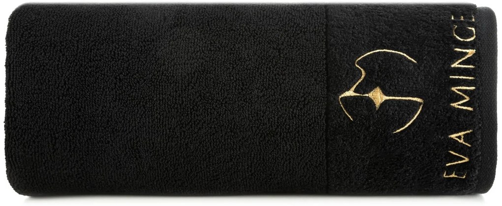 BAVLNENÝ UTERÁK EVA MINGE GAJA 30X50 CM ČIERNA