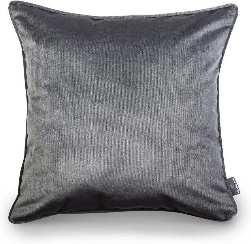 Sivá obliečka na vankúš WeLoveBeds Dark, 50 × 50 cm