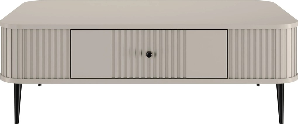 Kávový stolík Vesper 103x60 cm so zásuvkou - kasmír / čierne nohy