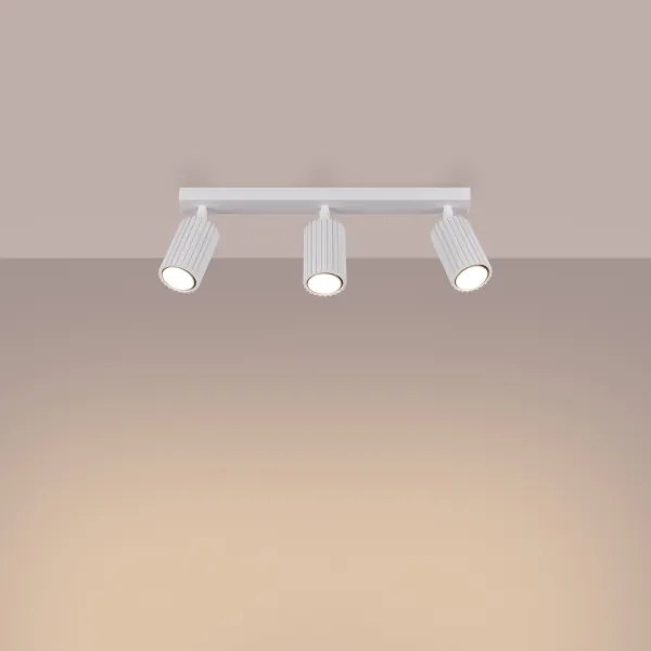 Sollux SL.1543 - Bodové svietidlo KARBON 3xGU10/10W/230V biela