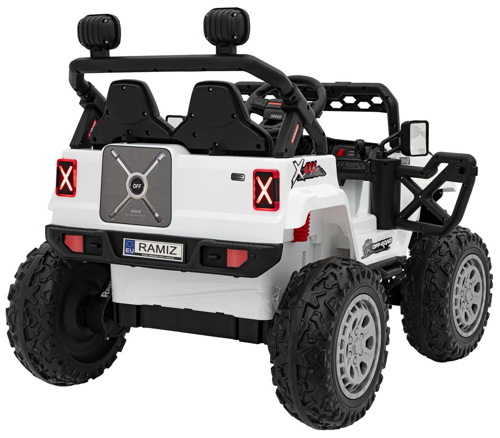 RAMIZ Elektrická autíčko OFF ROAD Speed - biele - 4x35W- BATÉRIA - 2x12V7Ah - 2024