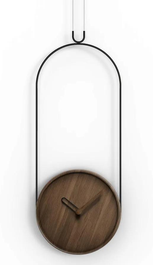 Designové nástěnné hodiny Nomon Colgante Walnut Black 90cm