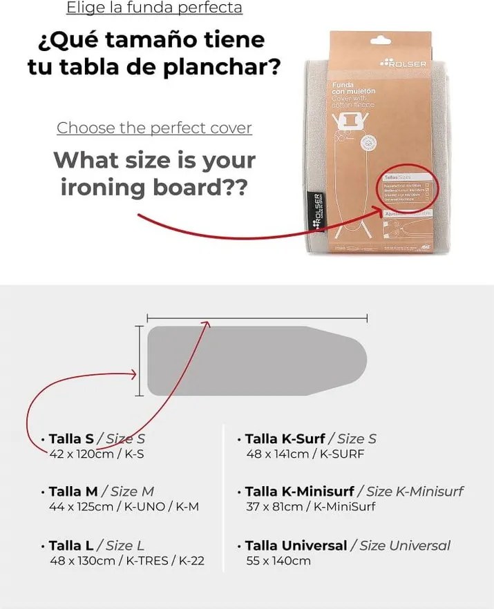 Poťah na žehliacu dosku 141x48 cm K-Surf – Rolser