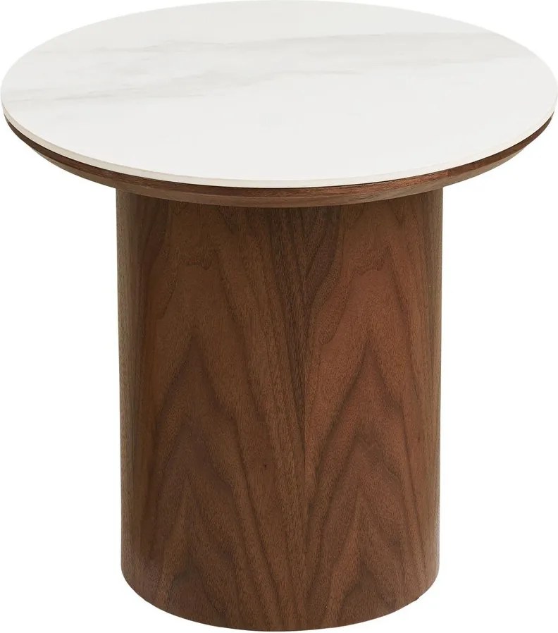 Okrúhly odkladací stolík s keramickou doskou ø 40 cm Noli – House Nordic