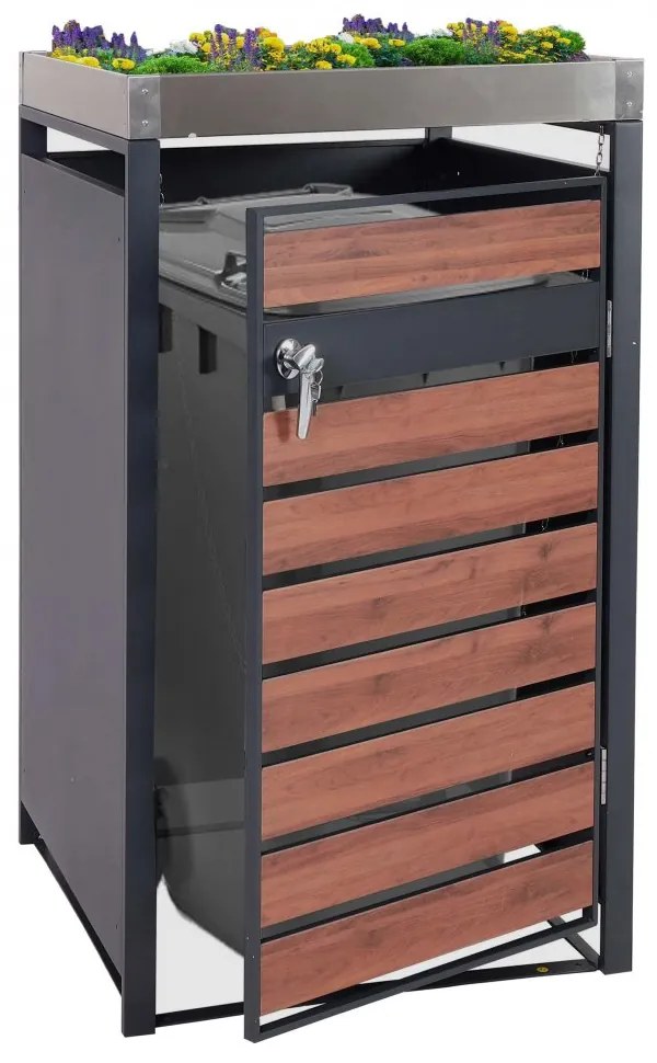 Prístrešok na smetiaku J81 so záhonom