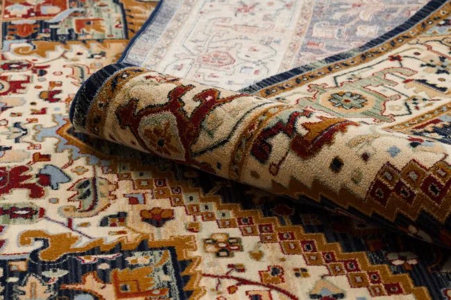 Koberec KESHAN Ornament, strapce 2886/53511 béžový / granátový