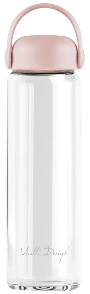 Ružová sklenená fľaša 540 ml Fuori – Vialli Design