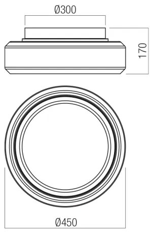 Redo 01-3590 - LED Stropné svietidlo SOLERA LED/36W/230V 45 cm CRI 93 3000/4000K
