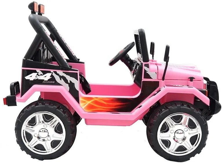LEAN CARS ELEKTRICKÉ AUTÍČKO JEEP S618 - NELAKOVANÉ - RUŽOVÉ - 2x45W - 12V7Ah - 2024