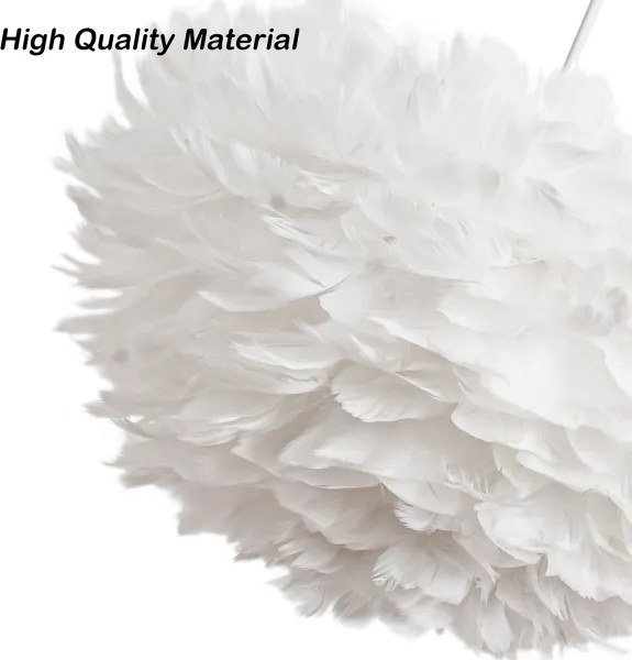 Brilagi - Luster na lanku FEATHER 3xE27/40W/230V pr. 40 cm biely