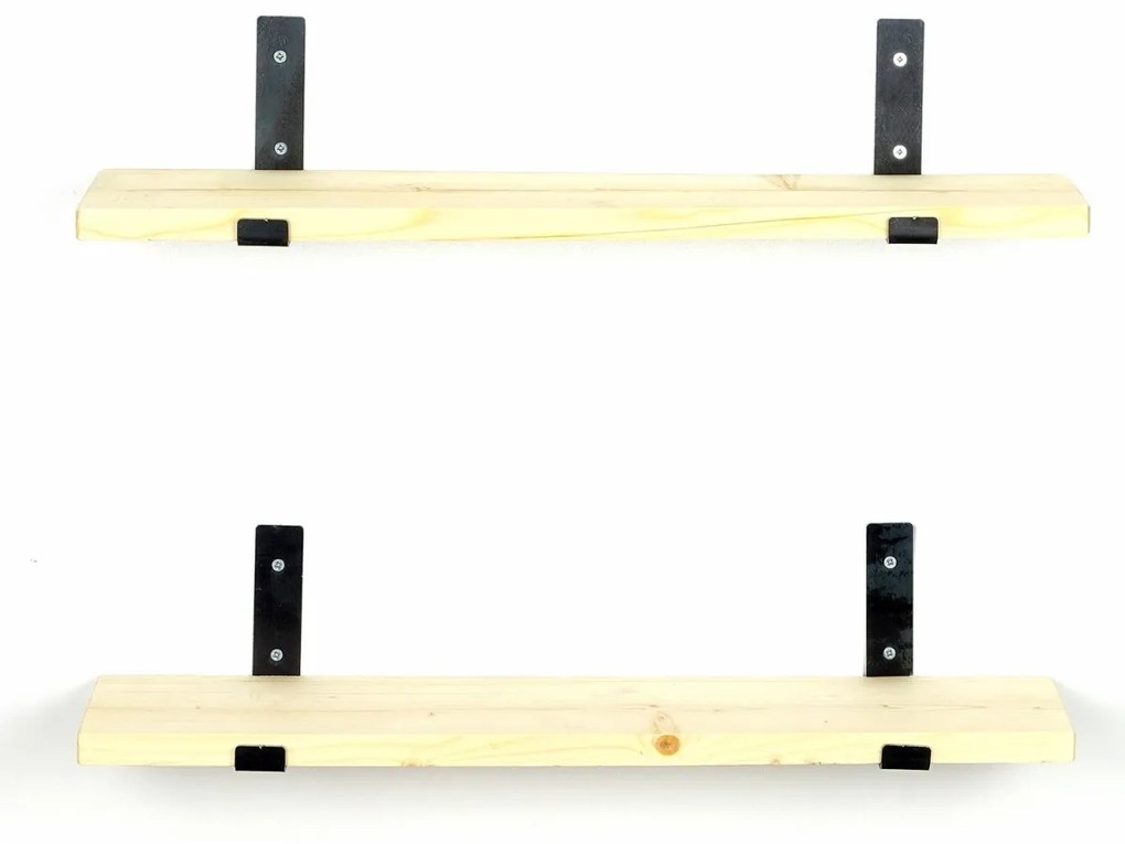 Súprava 2 nástenných políc LAM 60 cm dub