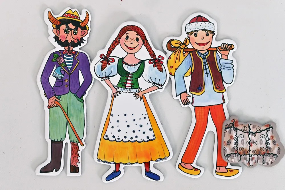 MARIONETINO Bábky a kulisy k rozprávke Čert a Káča