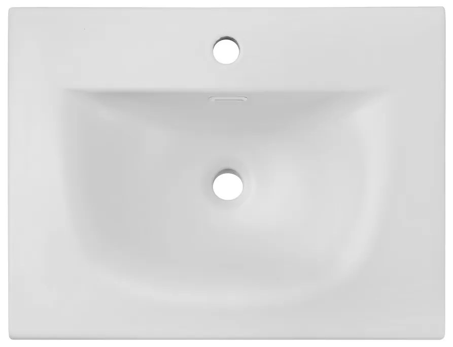 Keramické zápustné umyvadlo Sky1 60 cm DP matné bílé