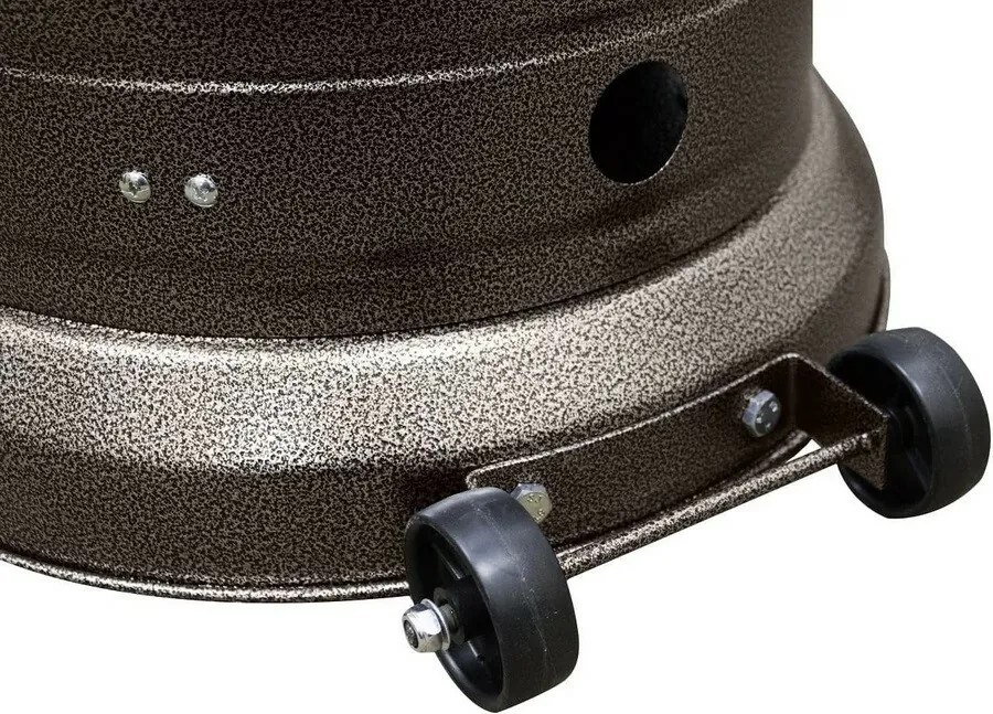 Plynový terasový ohrievač s regulátorom a ochranným obalom, bronzová