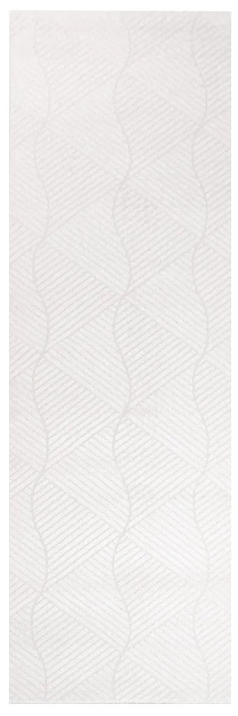 Dekorstudio Jednofarebný behúň FANCY 904 - smotanovo biely
