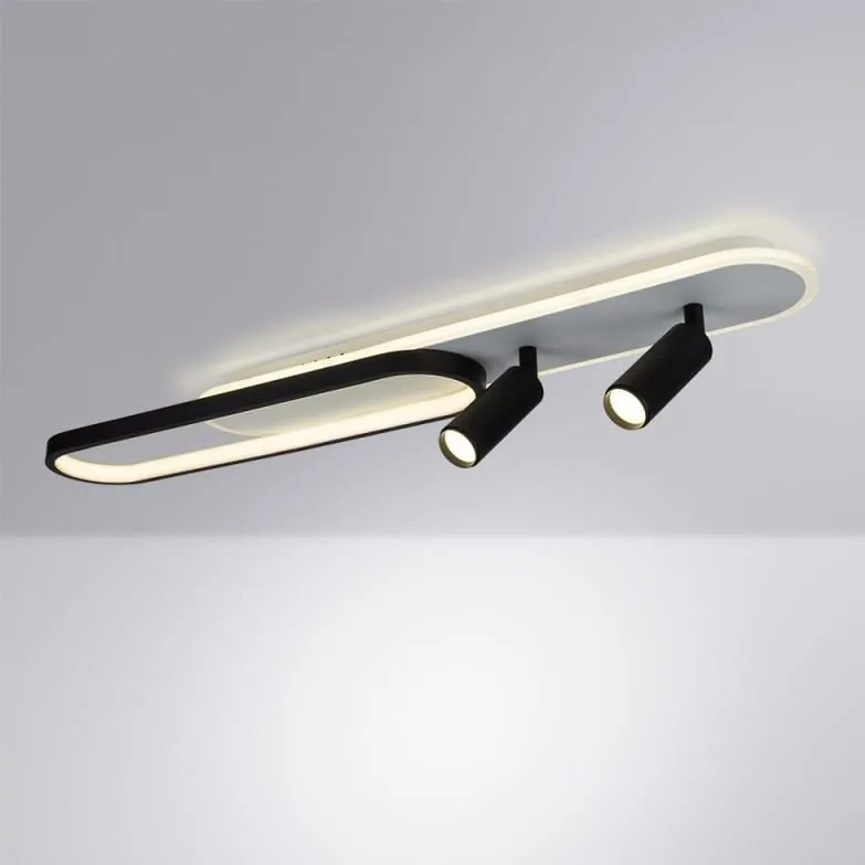 Toolight Toolight, LED stropné svietidlo s bodovými reflektormi 100cm, 45W, 4000K, APP1438-C, čierna-biela, OSW-00967