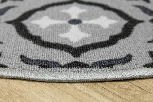 Protišmykový koberec PATCHWORK 19 New sivý