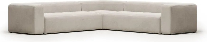 Béžová ženilková rohová pohovka Blok – Kave Home