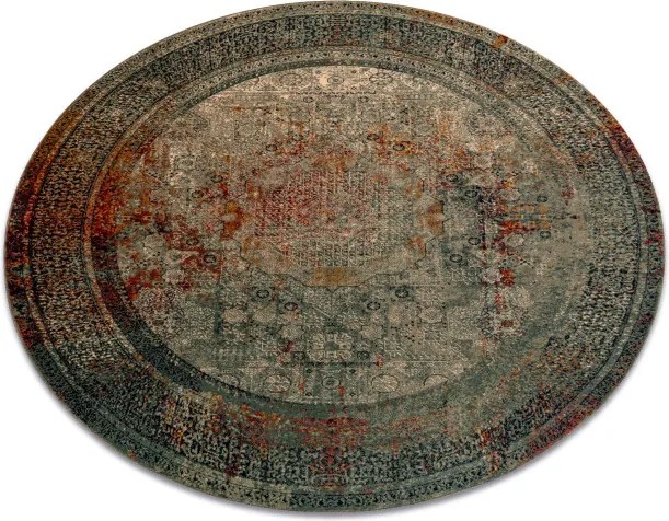 Koberec OMEGA MAMLUK rozeta smaragdový kruh