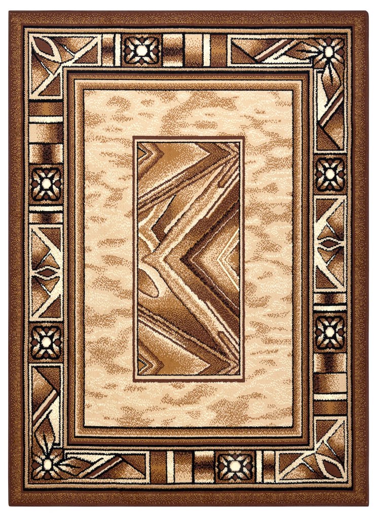 Koberec BCF Morad OPAL s rámom, béžový