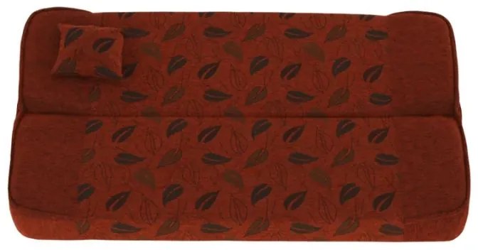 Kondela Pohovka, rozkladacia, látka tehla + vzor, ASIA NEW