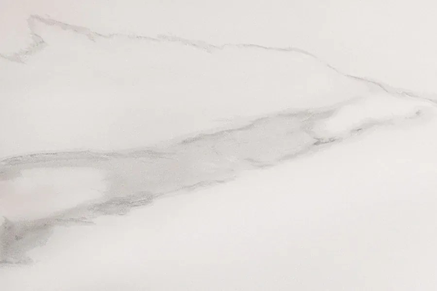 Jedálenský stôl Signature 135 cm čierny kovový rám s doskou v bielom mramorovom vzhľade