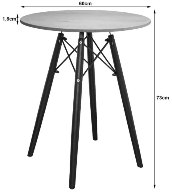 TRENDIE Jedálenský stôl EDDIE 60 cm dub