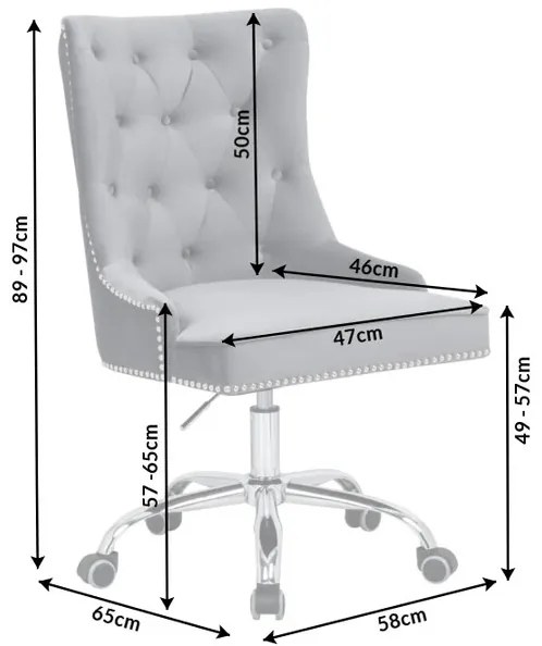 Kancelárska stolička VICTORIAN strieborná