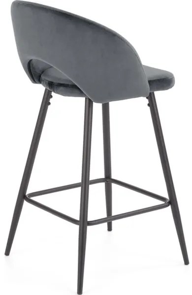 Barová stolička 89x49 cm šedá/čierna