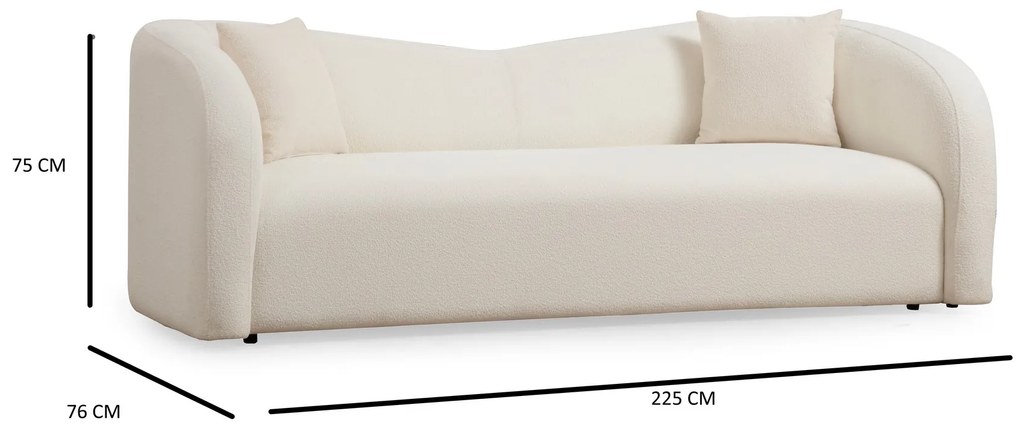 Asos krém pohodlie a štýl s našou 3-miestnou pohovkou