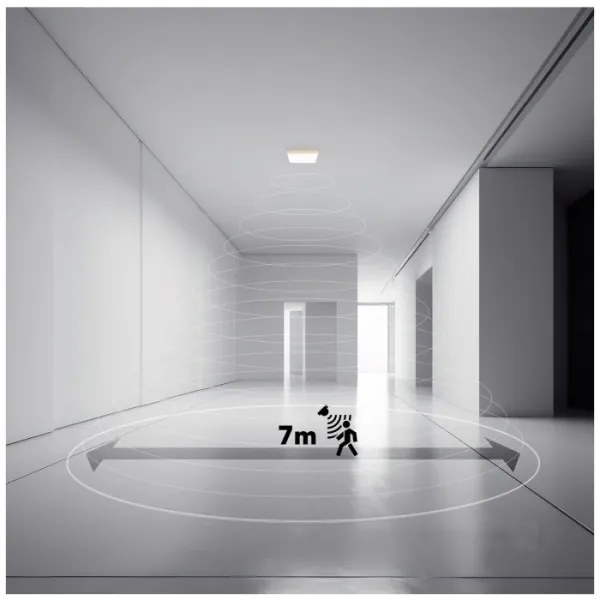 LED kúpeľňové svietidlo NIVERA LED/12W/230V IP54 22,5x22,5 cm čierne + DO